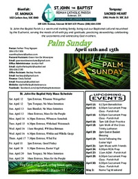 Palm Sunday Bulletin