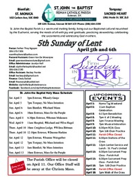 5th Sunday of Lent