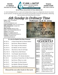 6th Sunday in Ordinary Time