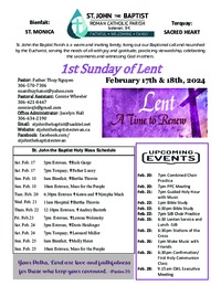 1st Sunday of Lent