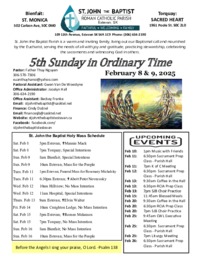 5th Sunday in Ordinary Time