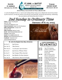 2nd Sunday in Ordinary Time