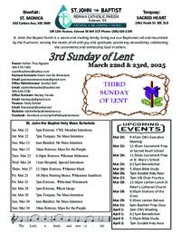 3rd Sunday of Lent